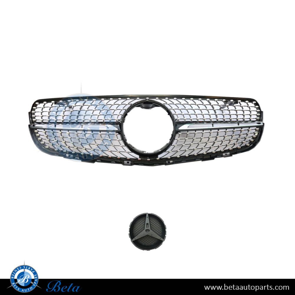 Grille Diamond Look without Camera Hole for Mercedes GLC-Class W253 2016-2019 models, Part Number 2538880000 Grille Diamond Look without Camera Hole for Mercedes GLC-Class W253 2016-2019 models, Part Number 2538880000